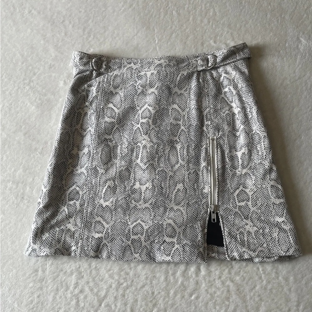 Free People Midnight Magic Snake Printed Mini Skirt